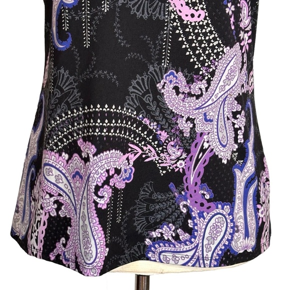 Athleta Purple Pavita Paisley Knot Racerback Tank Top #222002 Size Medium - Picture 3 of 8